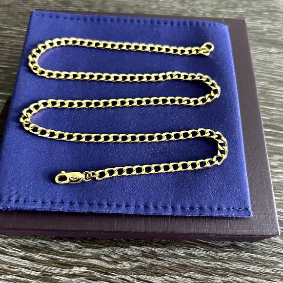 EUC Missoma x Lucy Williams Flat Curb Chain Necklace 18k Gold Vermeil Layering - Picture 8 of 14